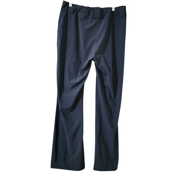 Athleta Navy Blue Womens Straight-Leg Pants Size 12 Lightweight Stretch Fabric - Picture 2 of 7
